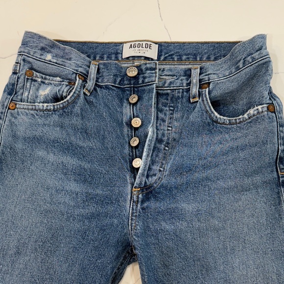 Agolde Jamie Women's High Rise Straight Leg Jeans - Picture 3 of 8